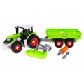 Šroubovaný traktor s přívěsem pro děti 3+ šroubovák + šroubovák + buldozer