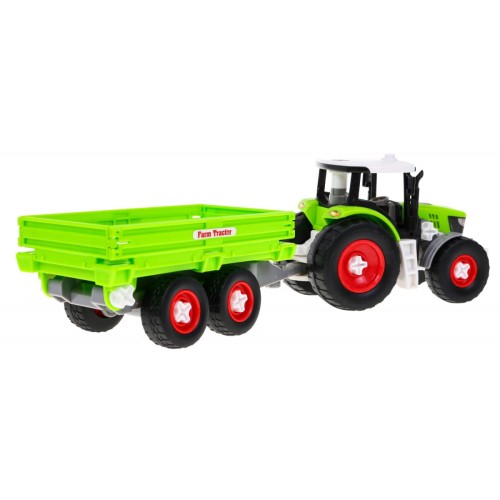 Šroubovaný traktor s přívěsem pro děti 3+ šroubovák + šroubovák + buldozer