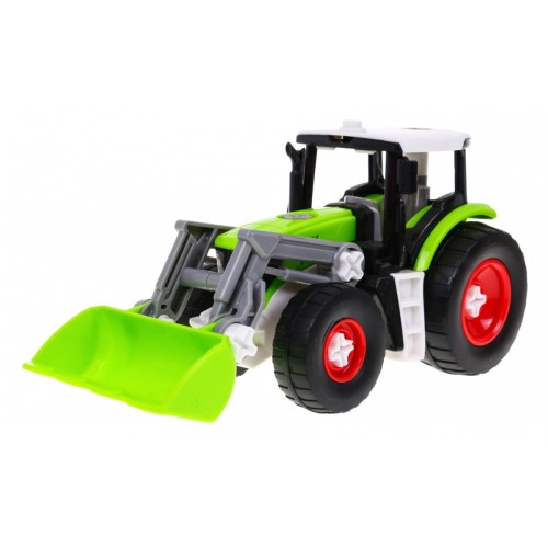 Šroubovaný traktor s přívěsem pro děti 3+ šroubovák + šroubovák + buldozer
