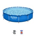 Steel Pro Steel bazén 366x76 kulatý BESTWAY 3v1 + filtr čerpadla