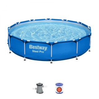 Steel Pro Steel bazén 366x76 kulatý BESTWAY 3v1 + filtr čerpadla