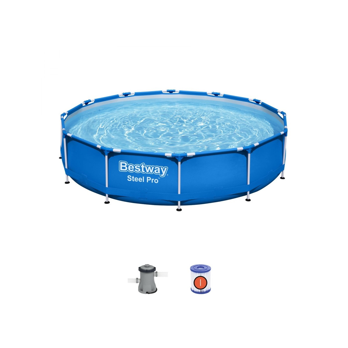 Steel Pro Steel bazén 366x76 kulatý BESTWAY 3v1 + filtr čerpadla