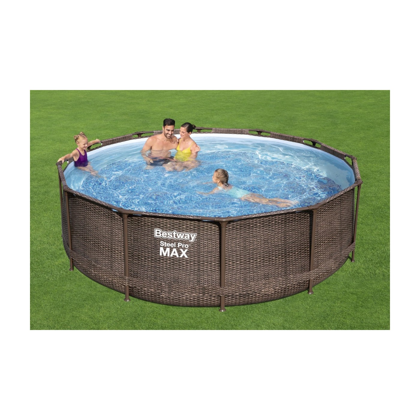 Steel Pro MAX Rack Pool 366x100 Braz 12 stop BESTWAY 4v1 + Pumpa Filtr + Žebřík