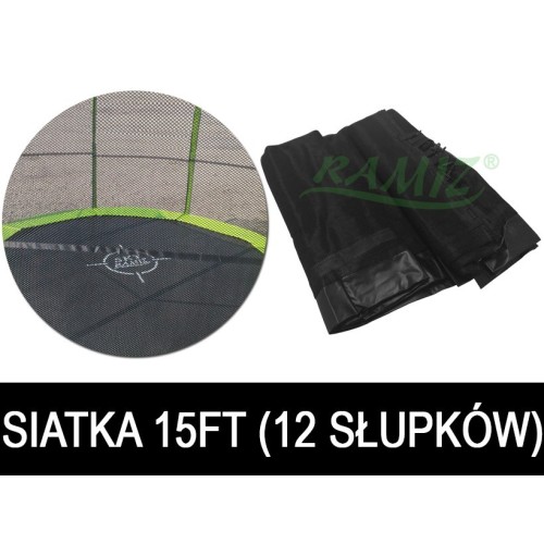 Síť na trampolínu 15 stop černá