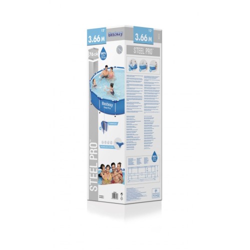 Steel Pro Steel Pool 366x76 Kulatý BESTWAY na zahradu