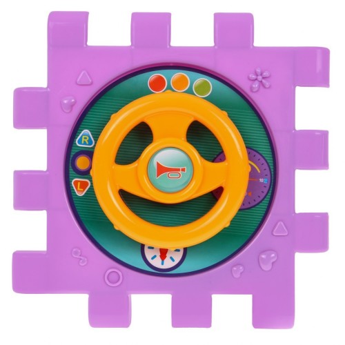 Senzorický multidomeček pro děti 18m+ Mini gry 9 Puzzlí + Pořadače + Hra senzorická + Hodiny
