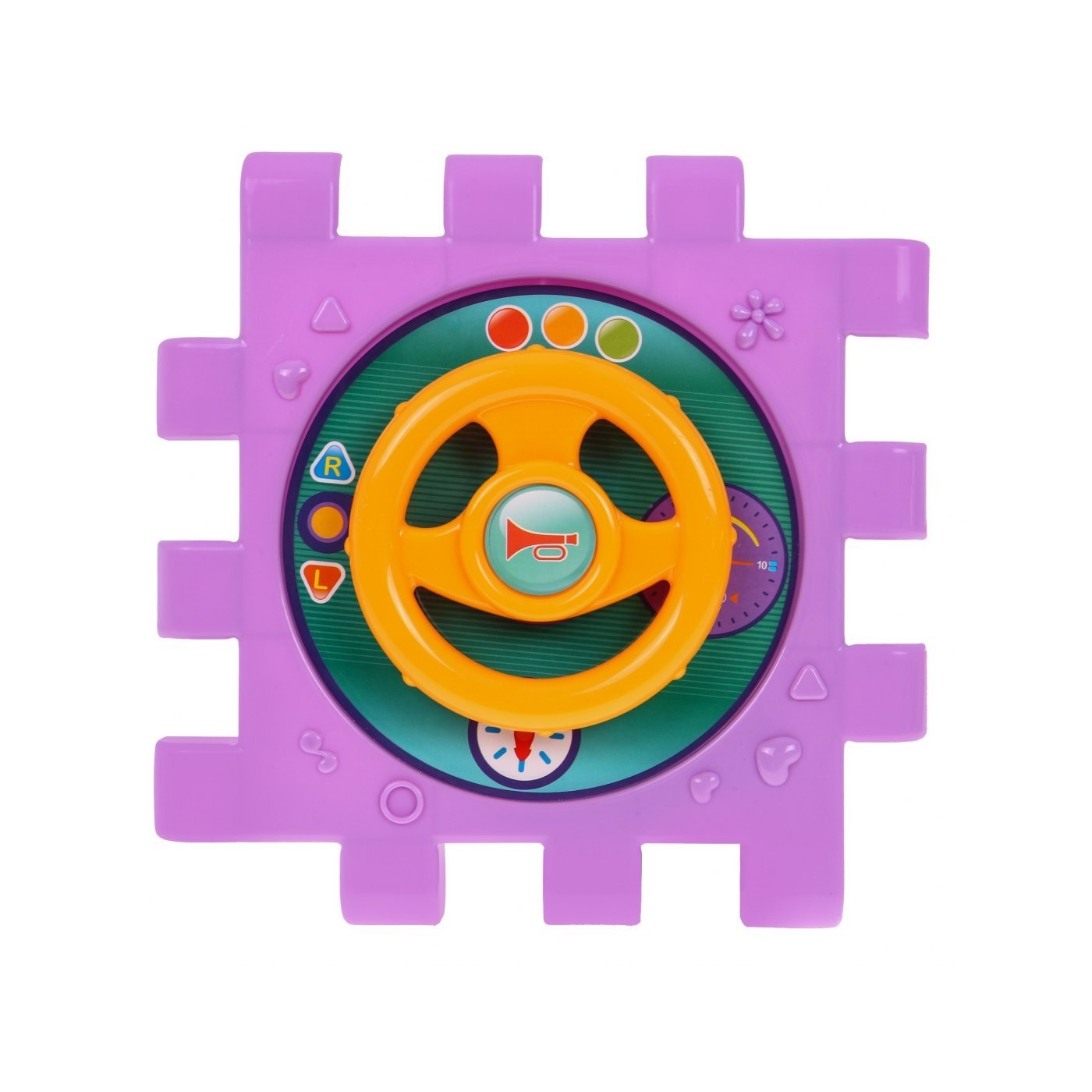 Senzorický multidomeček pro děti 18m+ Mini gry 9 Puzzlí + Pořadače + Hra senzorická + Hodiny