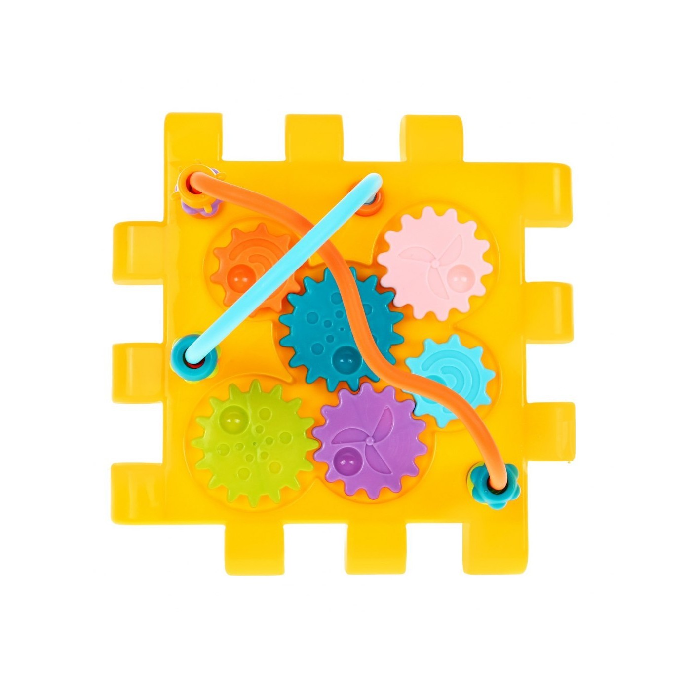 Senzorický multidomeček pro děti 18m+ Mini gry 9 Puzzlí + Pořadače + Hra senzorická + Hodiny