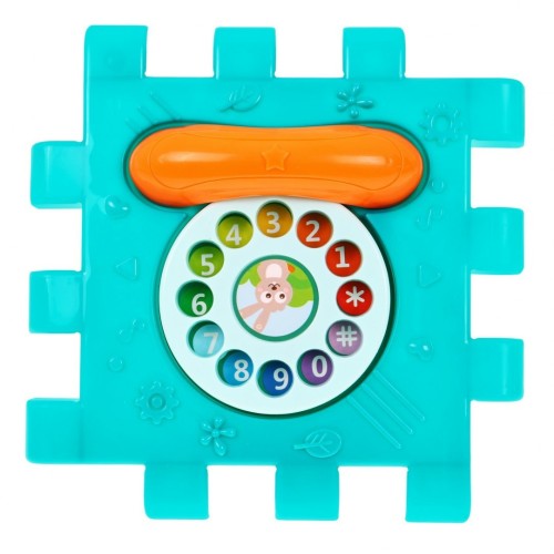 Senzorický multidomeček pro děti 18m+ Mini gry 9 Puzzlí + Pořadače + Hra senzorická + Hodiny