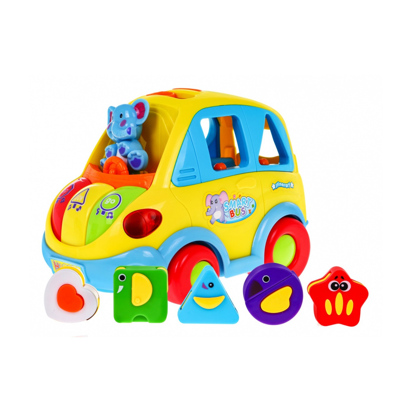 Interaktivní Smartbus pro děti 18m+ Echoes of Light + Shape Sorter + Shape Changing Pads