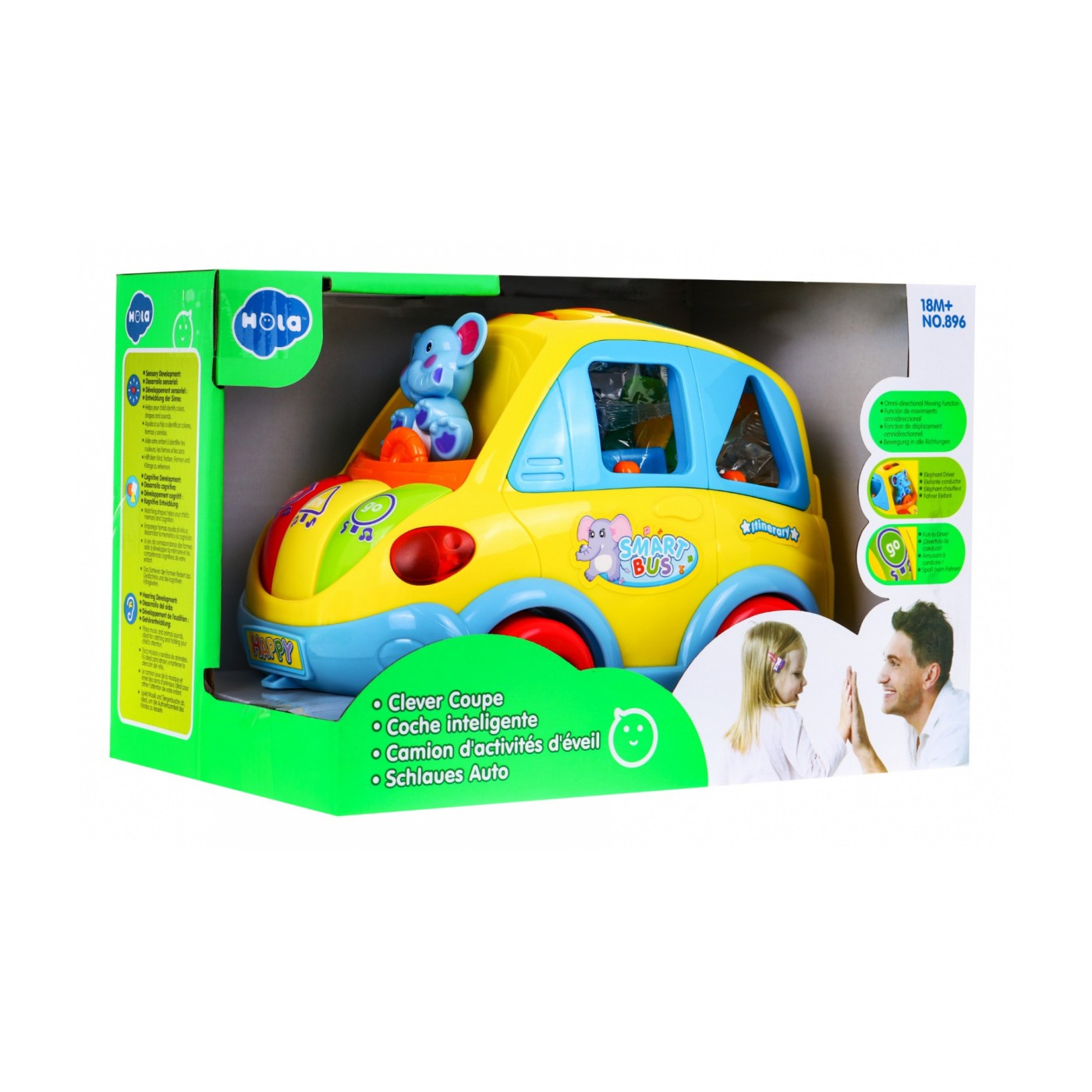 Interaktivní Smartbus pro děti 18m+ Echoes of Light + Shape Sorter + Shape Changing Pads