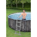Steel Pro MAX Rack Pool 366x100 imitace dřeva 12 stop BESTWAY 4v1 + Pumpa Filtr + Žebřík