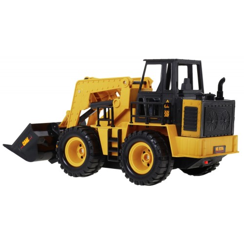 Dětský buldozer na dálkové ovládání 3+ model 1:24  Pohyblivá lžíce + Zvuky + Doplňky