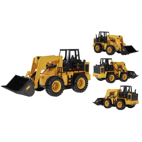 Dětský buldozer na dálkové ovládání 3+ model 1:24  Pohyblivá lžíce + Zvuky + Doplňky