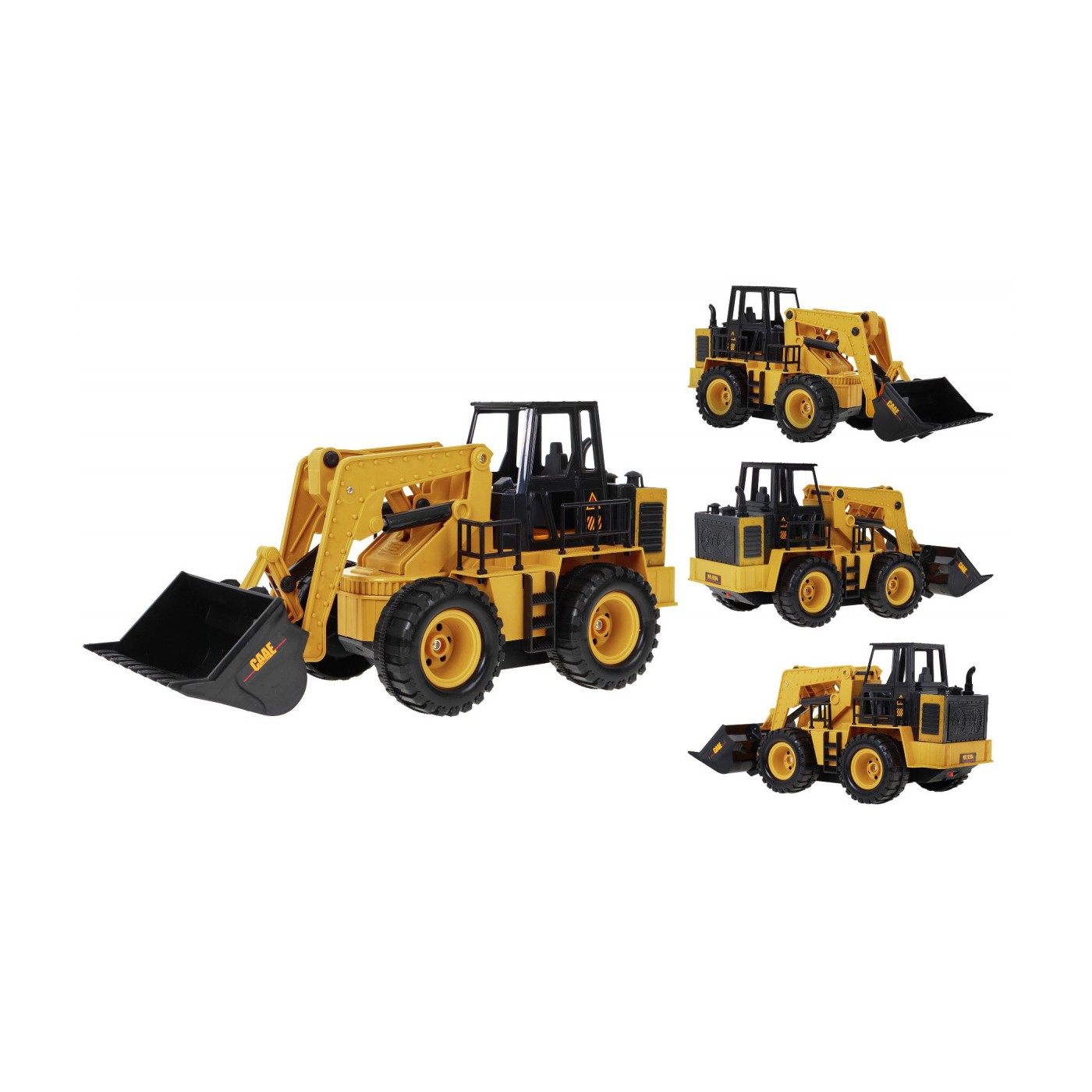 Dětský buldozer na dálkové ovládání 3+ model 1:24  Pohyblivá lžíce + Zvuky + Doplňky