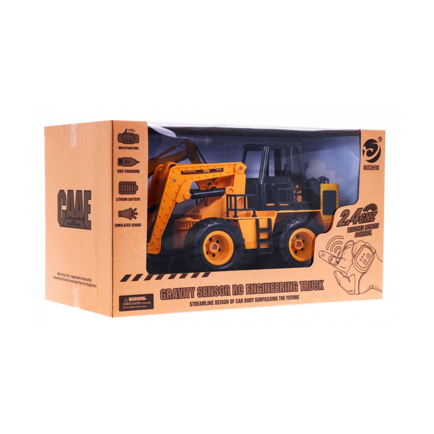 Ručně ovládaný buldozer pro děti 6+  Inteligentní náramek na ruku + Pohyblivá lžíce