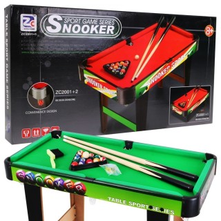 Kulečníkový stůl pro děti 8+ a dospělé MDF + Deska MDF + Zelené sukno + Barevné koule + Doplňky