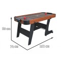 Cymbergaj pro děti + Hrací stůl s MDF + Rodinná hra Air Hockey hnědá 152x74x80cm