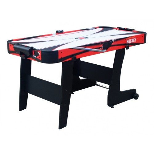 Cymbergaj pro děti + Hrací stůl s MDF + Rodinná hra Air Hockey červená 152x74x80cm