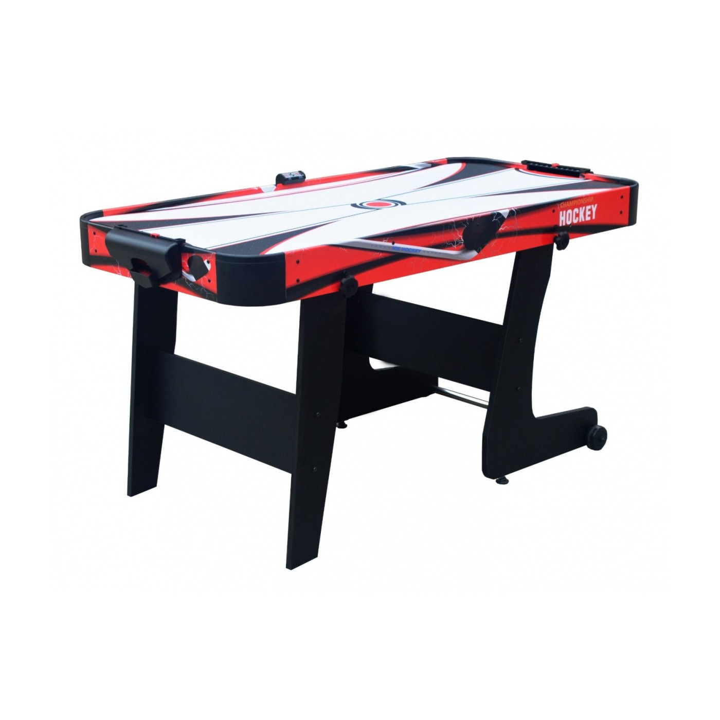Cymbergaj pro děti + Hrací stůl s MDF + Rodinná hra Air Hockey červená 152x74x80cm