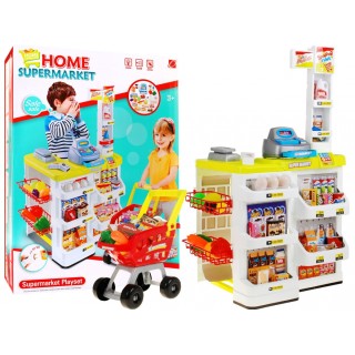 Supermarket pro děti 3+ Selednowy Zábava v obchodě 24 el. Vozík + zboží + interaktivní skener