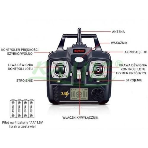 Syma drone barva Černá