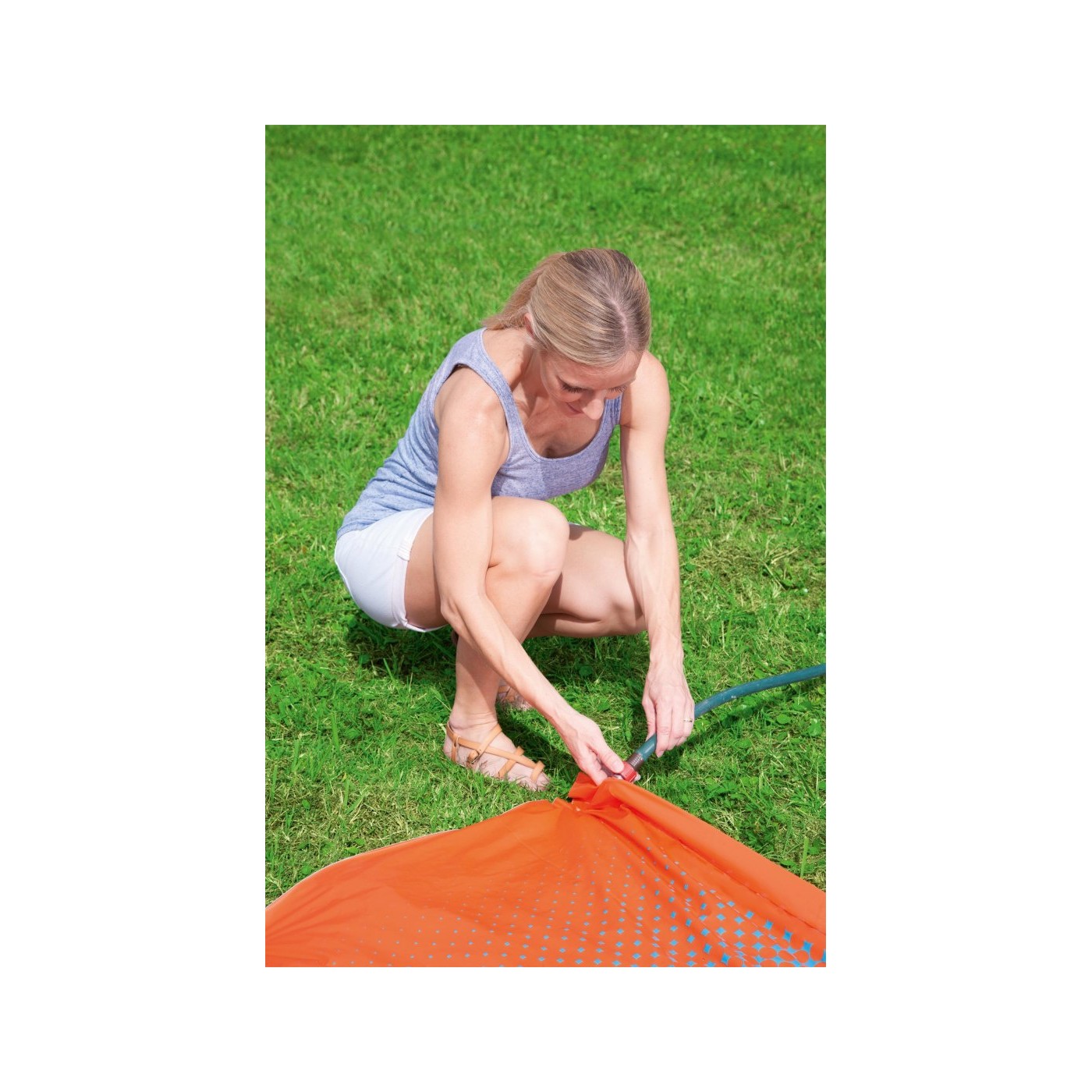 Dětská vodní skluzavka 3+ jedna dráha 488 cm BESTWAY + opravná tyč