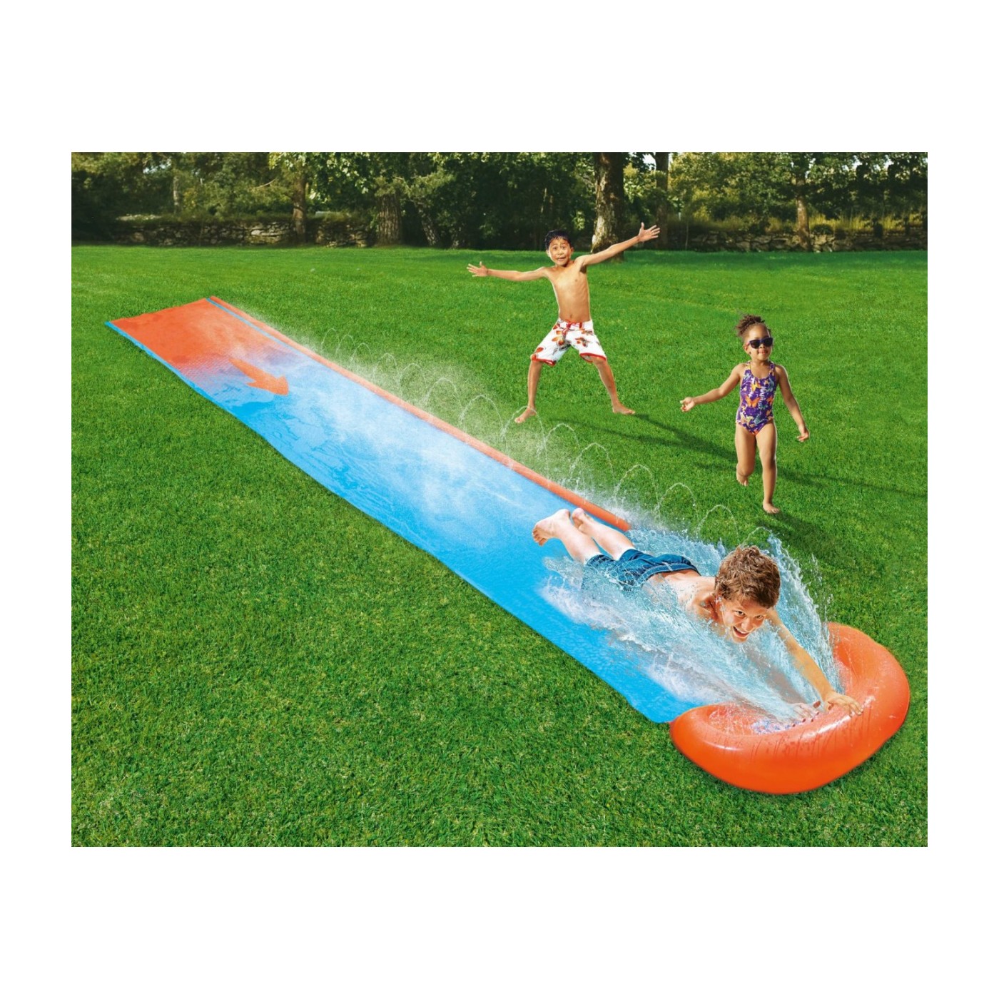 Dětská vodní skluzavka 3+ jedna dráha 488 cm BESTWAY + opravná tyč