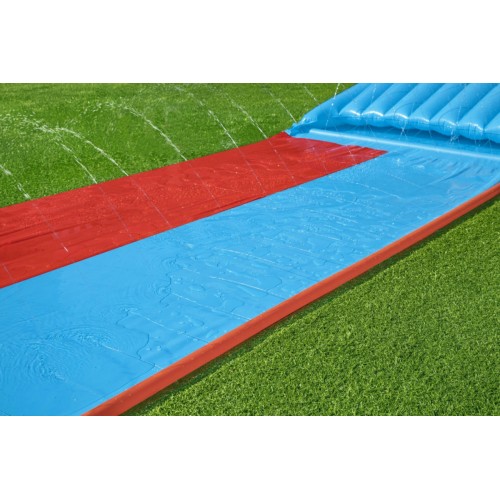 Dvojitá vodní skluzavka pro děti 3+ tsunami dráha 488 cm BESTWAY + opravná záplata