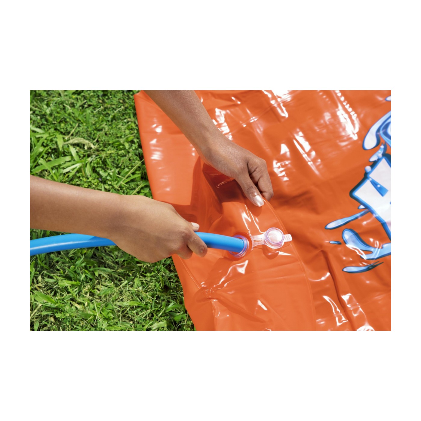 Dvojitá vodní skluzavka pro děti 3+ tsunami dráha 488 cm BESTWAY + opravná záplata