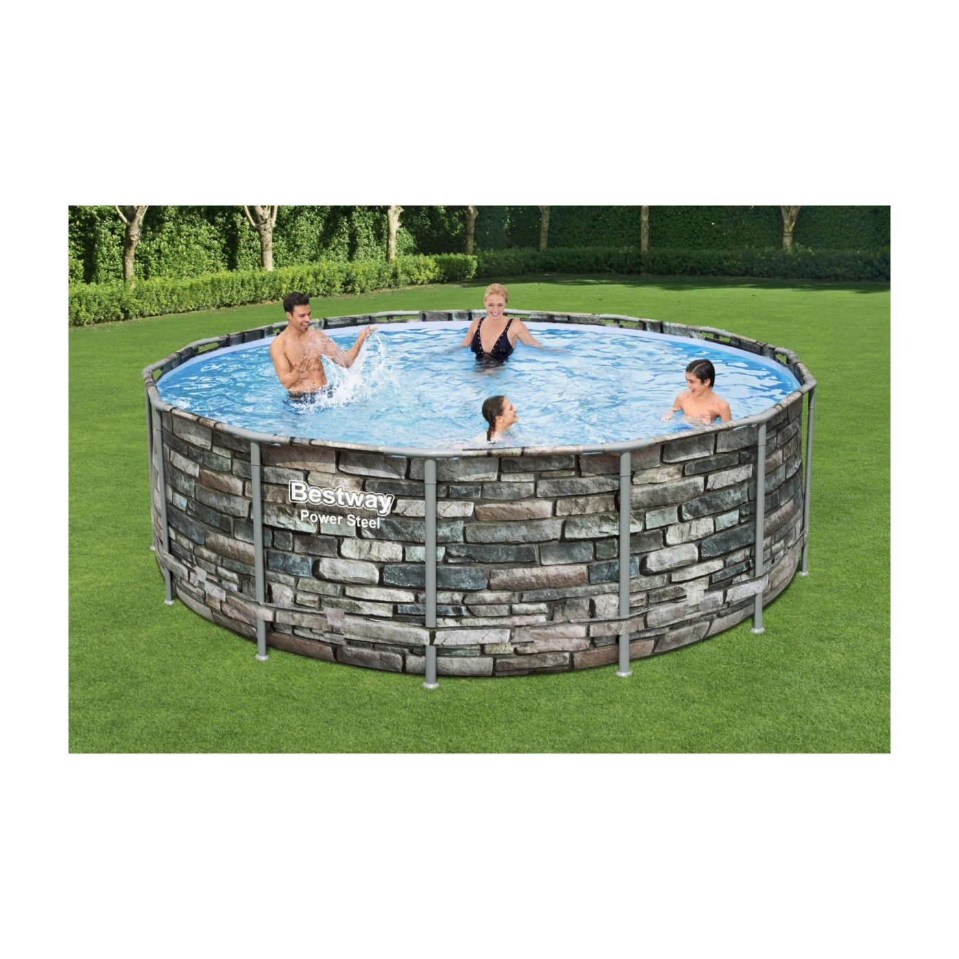 Ocelový bazén 14 FT 427 x 122 cm Power Steel BESTWAY