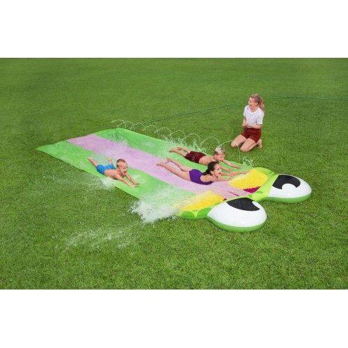 Trojitá vodní skluzavka dětská hračka 3+ dráha 488 cm BESTWAY + opravná tyč