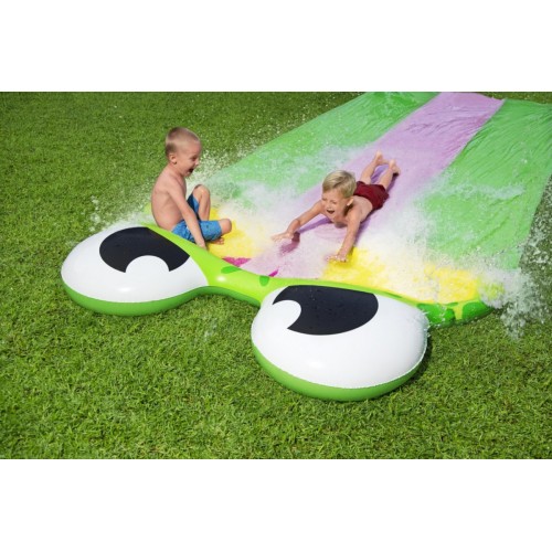 Trojitá vodní skluzavka dětská hračka 3+ dráha 488 cm BESTWAY + opravná tyč