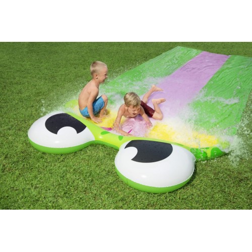 Trojitá vodní skluzavka dětská hračka 3+ dráha 488 cm BESTWAY + opravná tyč