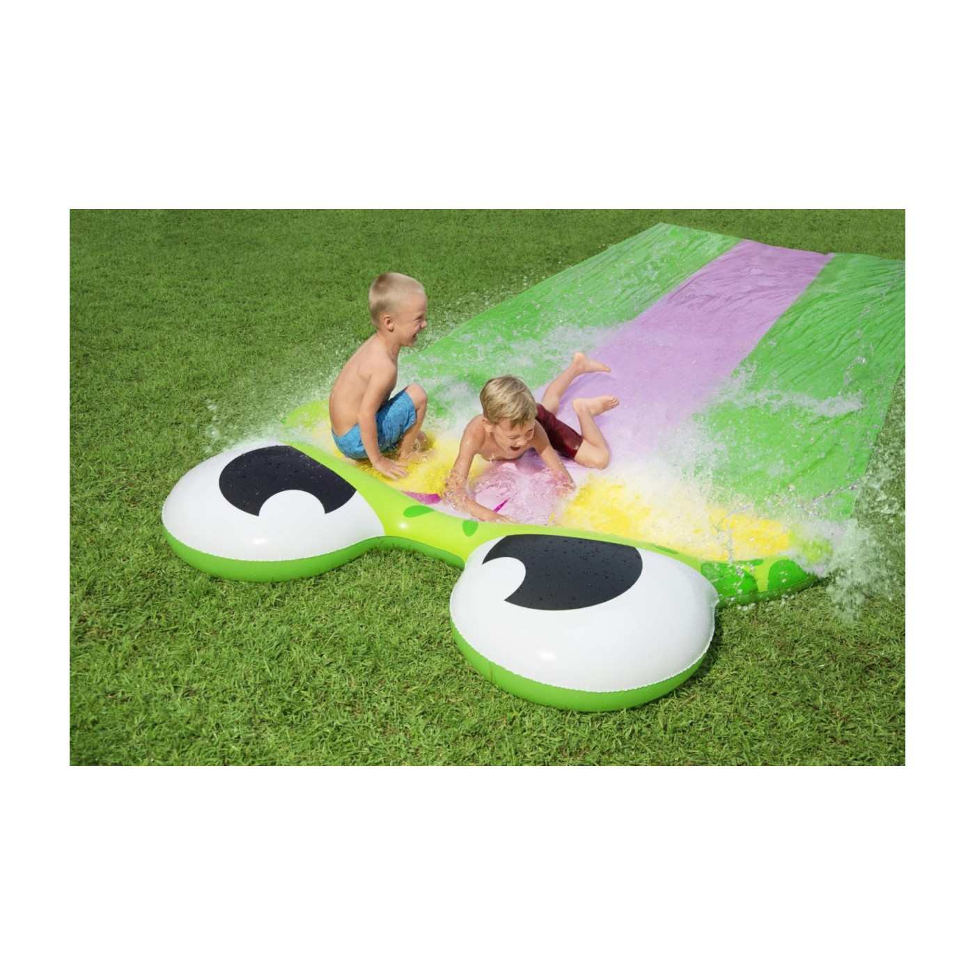 Trojitá vodní skluzavka dětská hračka 3+ dráha 488 cm BESTWAY + opravná tyč