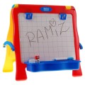 Oboustranná vzdělávací tabule 4v1 pro děti 3+ křídová tabule + magnetické kancelářské sponky + příslušenství