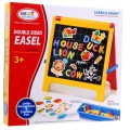 Oboustranná vzdělávací tabule 4v1 pro děti 3+ křídová tabule + magnetické kancelářské sponky + příslušenství