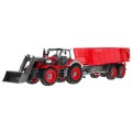 Rýpadlo traktor a přívěsem pro děti 3+ dálkové ovládání + pohyblivé prvky červená