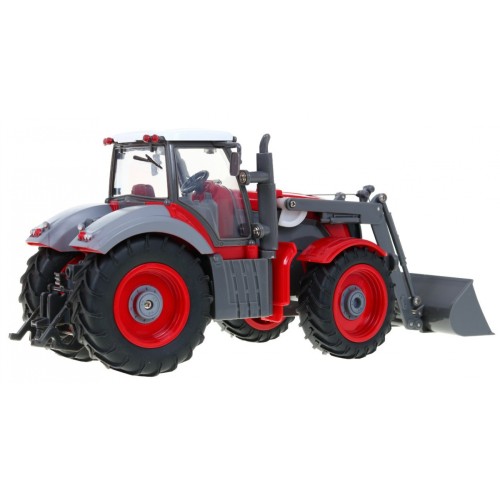 Rýpadlo traktor a přívěsem pro děti 3+ dálkové ovládání + pohyblivé prvky červená