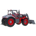 Rypadlový traktor a přívěsem pro děti 3+ dálkové ovládání + pohyblivé prvky červeno-zelená