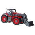 Rypadlový traktor a přívěsem pro děti 3+ dálkové ovládání + pohyblivé prvky červeno-zelená
