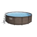 14ft ocelový bazén 427x107 cm Power Steel Deluxe Ratan S