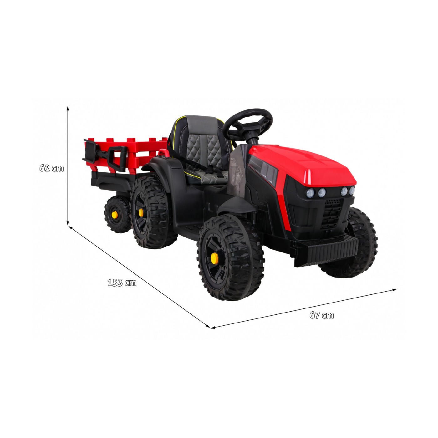 Traktor Titanium Z Trailer červený