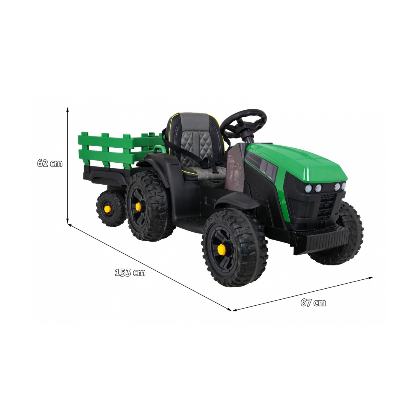 Traktor Titanium Z přívěs zelený