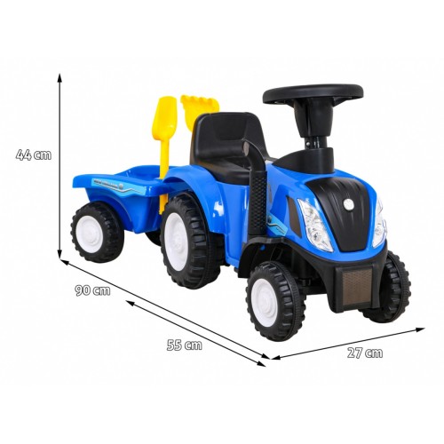 Traktor s přívěsem New Holland T7 Místo pro děti + Doplňky + Zvuky + LED