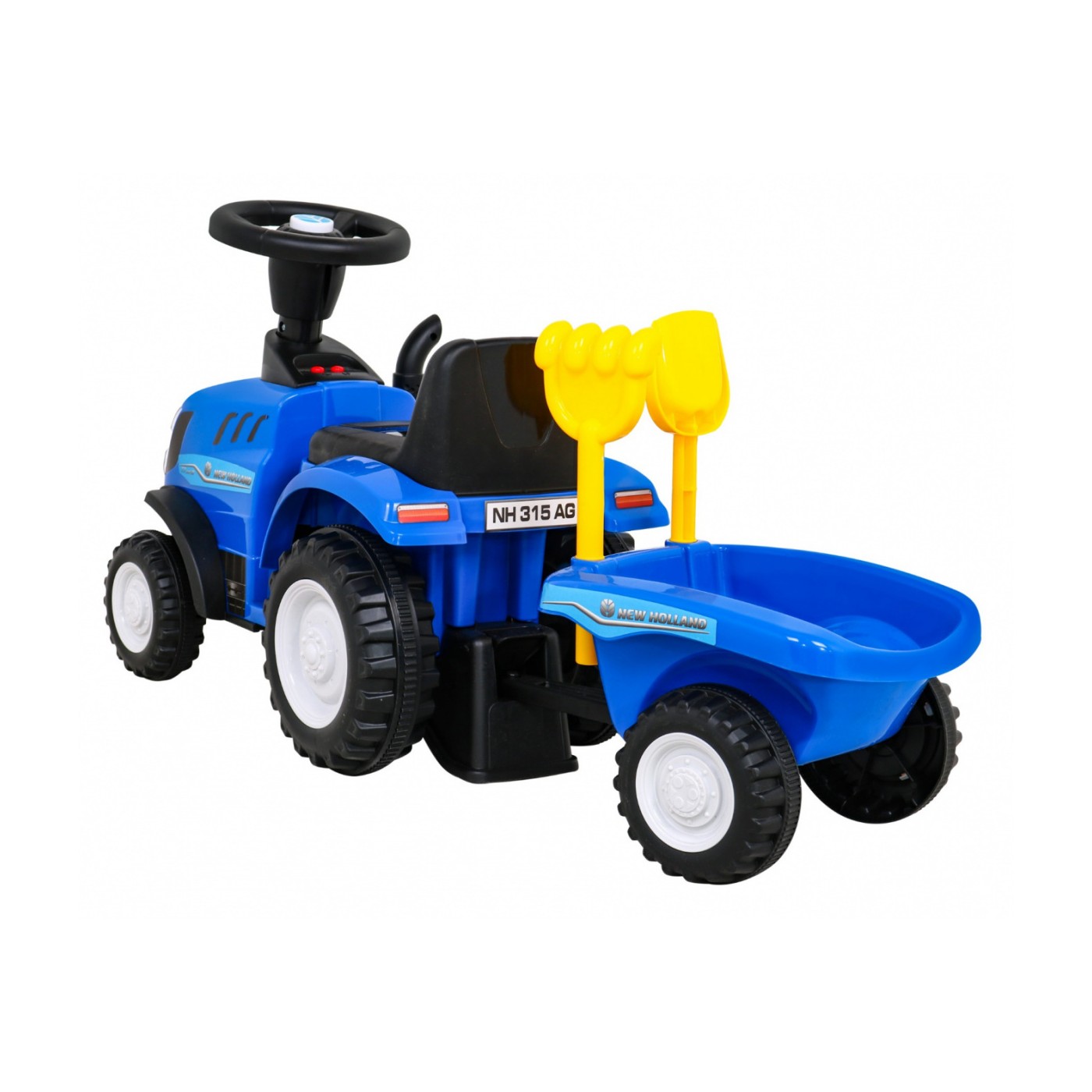 Traktor s přívěsem New Holland T7 Místo pro děti + Doplňky + Zvuky + LED