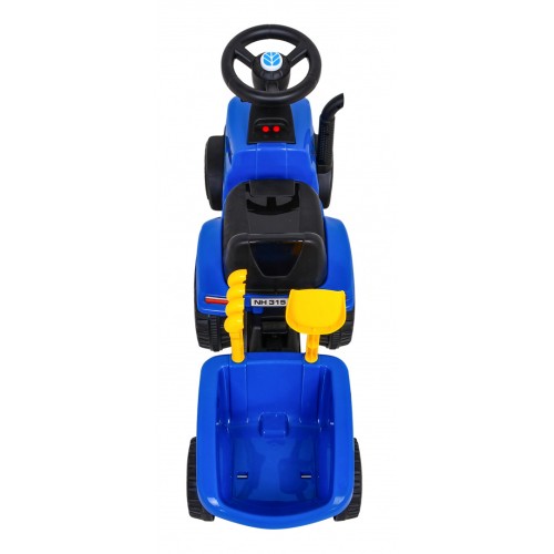 Traktor s přívěsem New Holland T7 Místo pro děti + Doplňky + Zvuky + LED