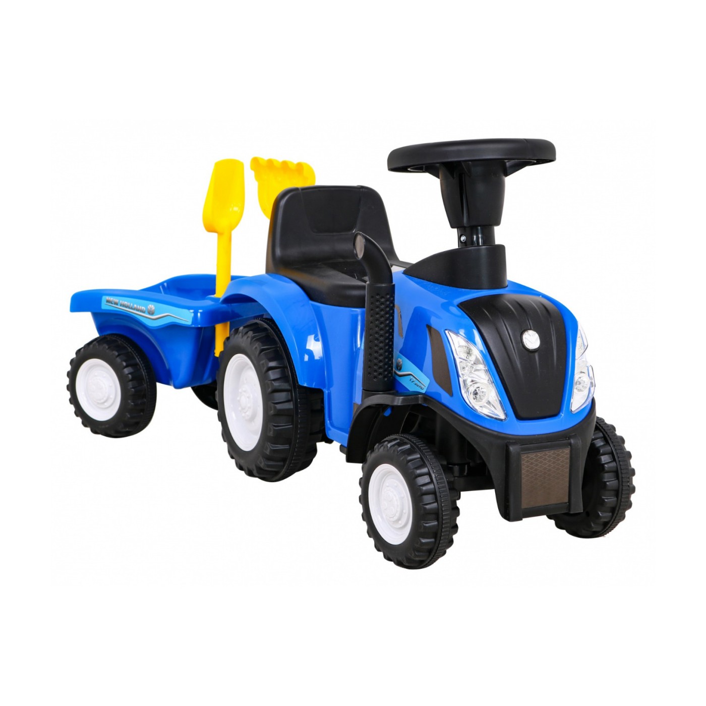 Traktor s přívěsem New Holland T7 Místo pro děti + Doplňky + Zvuky + LED