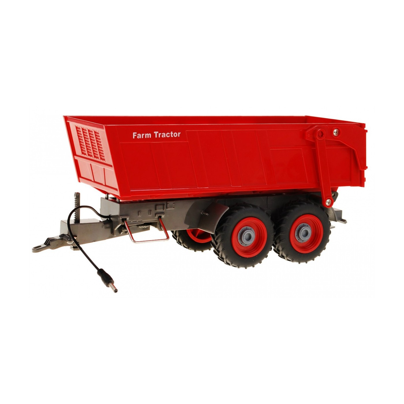 Rypadlový traktor a dětský přívěs 3+ dálkové ovládání + pohyblivé prvky zeleno-červená
