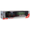 Bagr Traktor a dětský přívěs 3+ Dálkové ovládání + Pohyblivé kusy Zelená